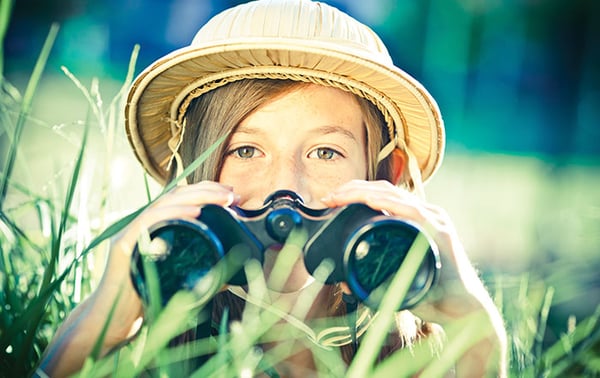 Kid with Binoculars